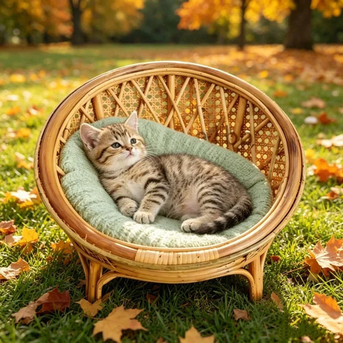 Erhöhtes rundes katzenbett - erhöhtes,